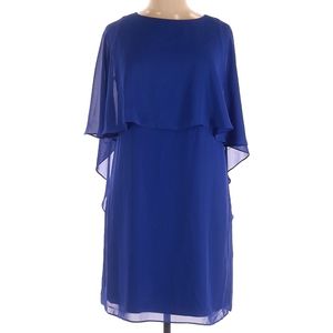 COLDWATER CREEK BLUE CHIFFON COCKTAIL DRESS, Size 6P